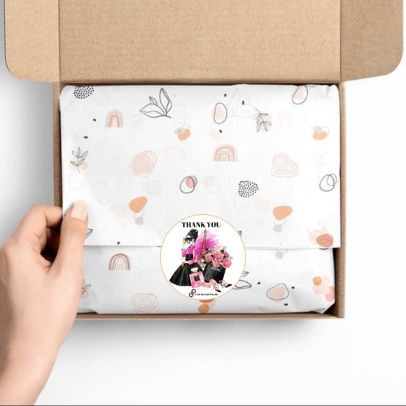 Thank you Packaging Round Stickers Label - Picture 7 of 15